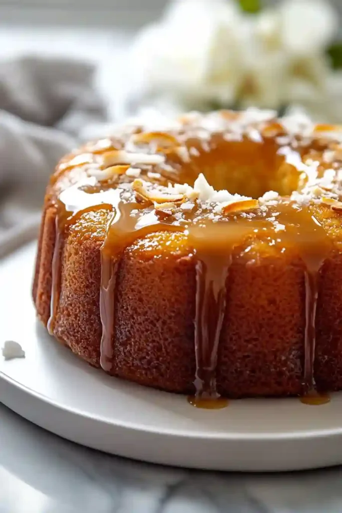 Coconut Sea Salt Caramel Cake